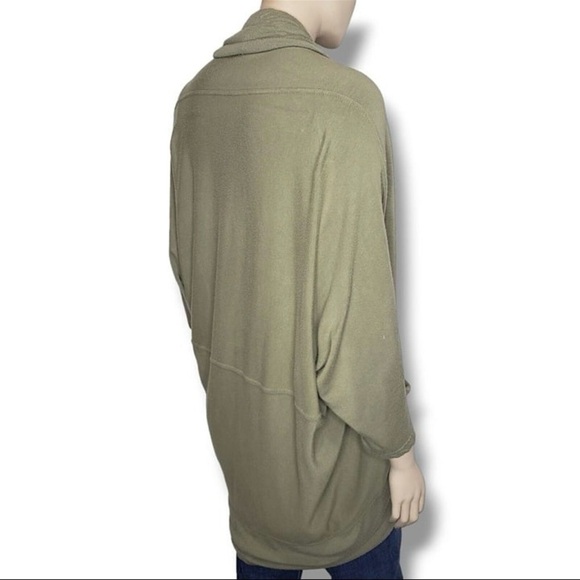 Athleta Ethereal Cocoon Wrap Sweater Womens Xxs/XS Shadow Olive Cardigan - Picture 4 of 6